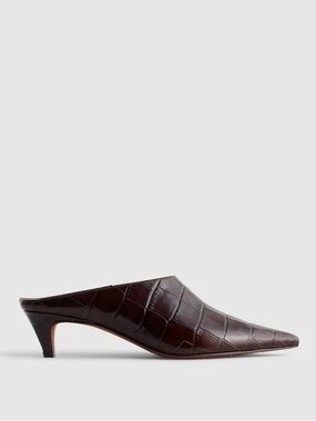 Madewell The Emilie Heeled Mule Chocolate Raisin
